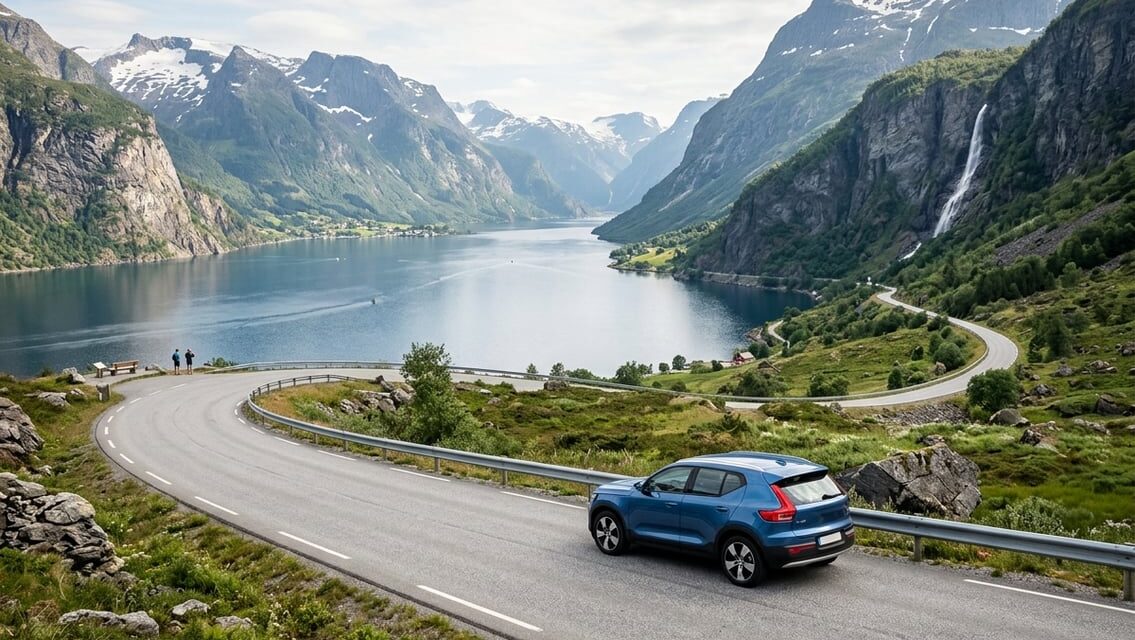 Kør-selv-ferie i Norge – ruter gennem fjorde og fjelde