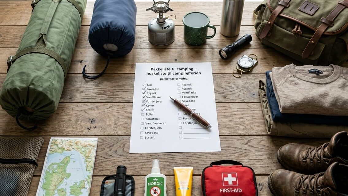 Pakkeliste til camping – huskeliste til campingferien