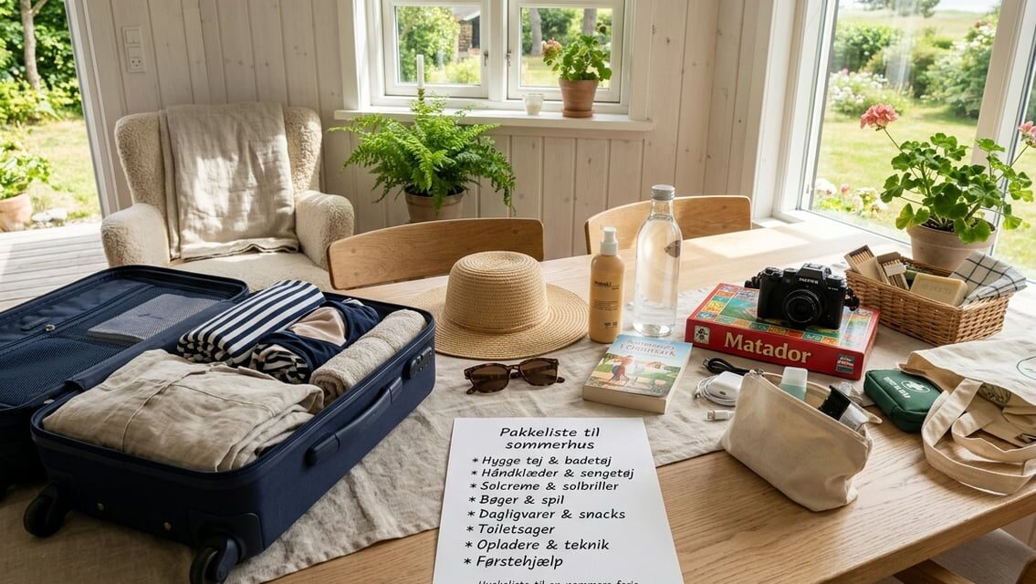 Pakkeliste til sommerhus – huskeliste til en nemmere ferie
